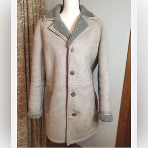 ANTARTEX SHEEPSKINS Sz XL (estimated) 44”Suede Shearling Lined Peak Collar